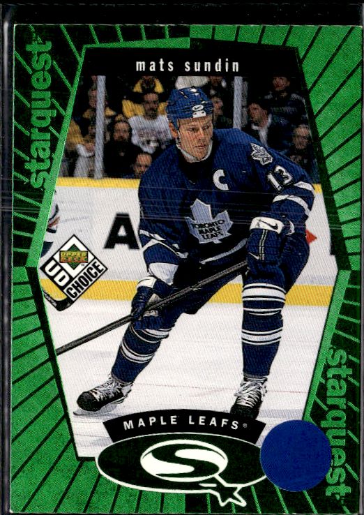 1998-99 UD Choice #SQ19 Mats Sundin StarQuest Green
