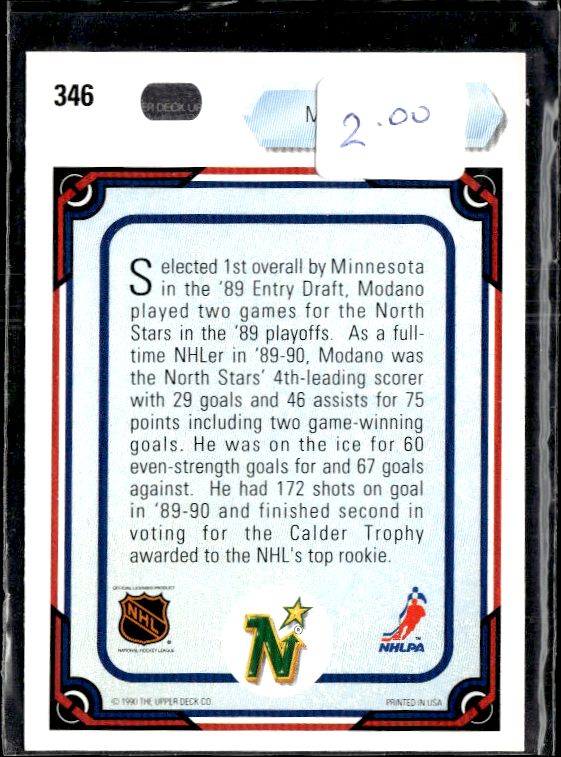 1990-91 Upper Deck #346 Mike Modano