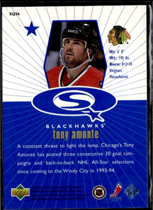 1998-99 UD Choice - StarQuest Blue #SQ26 Tony Amonte