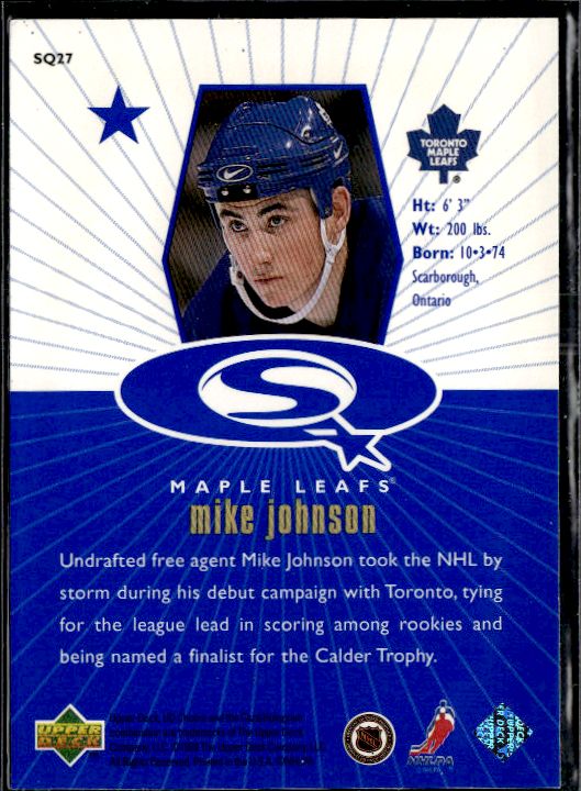1998-99 UD Choice - StarQuest Blue #SQ27 Mike Johnson