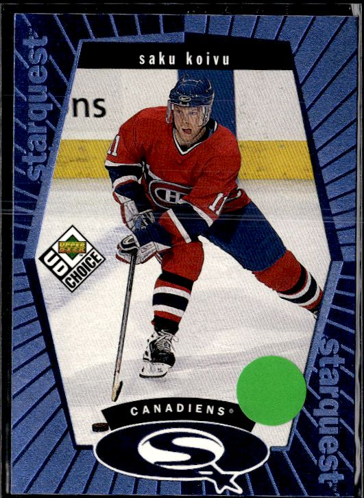 1998-99 UD Choice - StarQuest Blue #SQ8 Saku Koivu