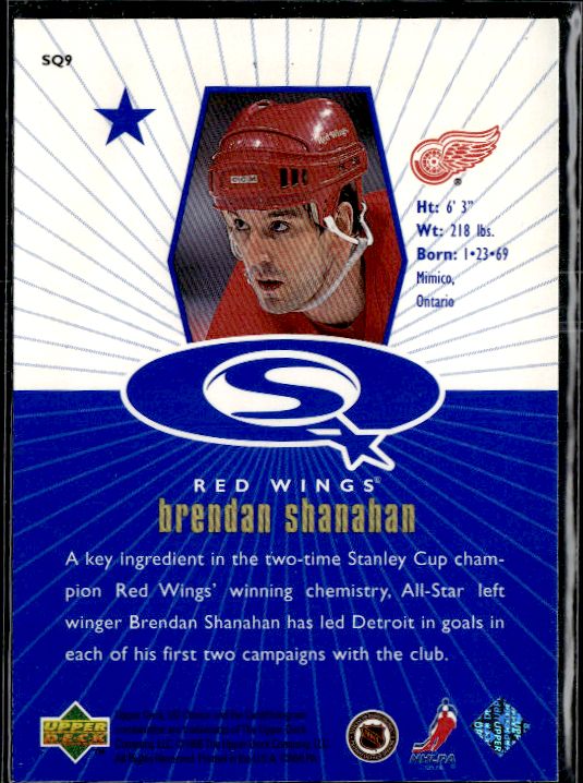 1998-99 UD Choice - StarQuest Blue #SQ9 Brendan Shanahan