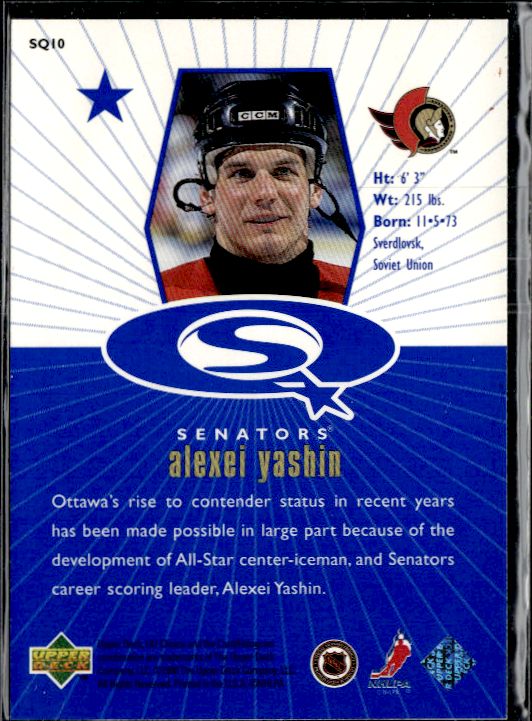 1998-99 UD Choice - StarQuest Blue #SQ10 Alexei Yashin