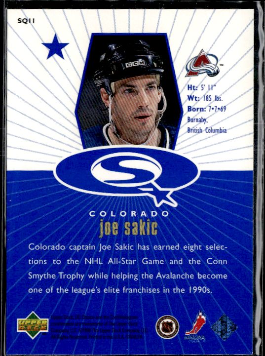 1998-99 UD Choice - StarQuest Blue #SQ11 Joe Sakic