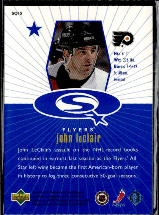 1998-99 UD Choice - StarQuest Blue #SQ15 John LeClair