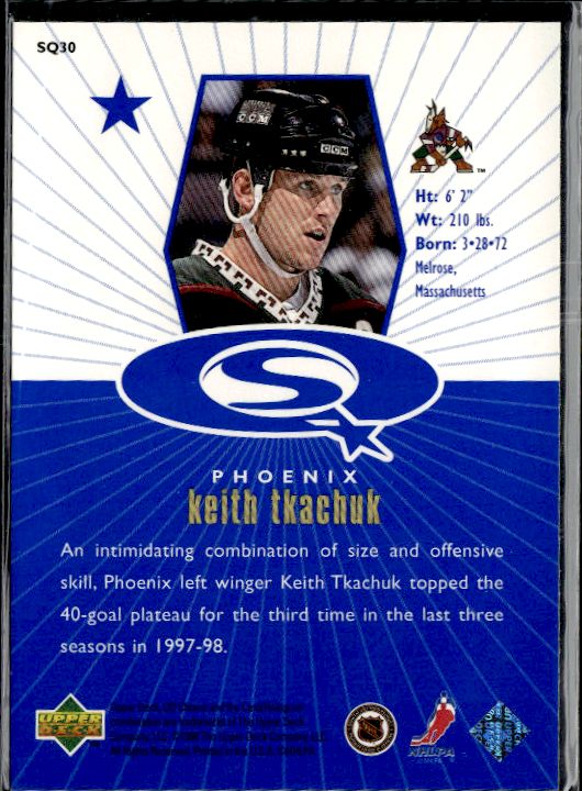 1998-99 UD Choice - StarQuest Blue #SQ30 Keith Tkachuk