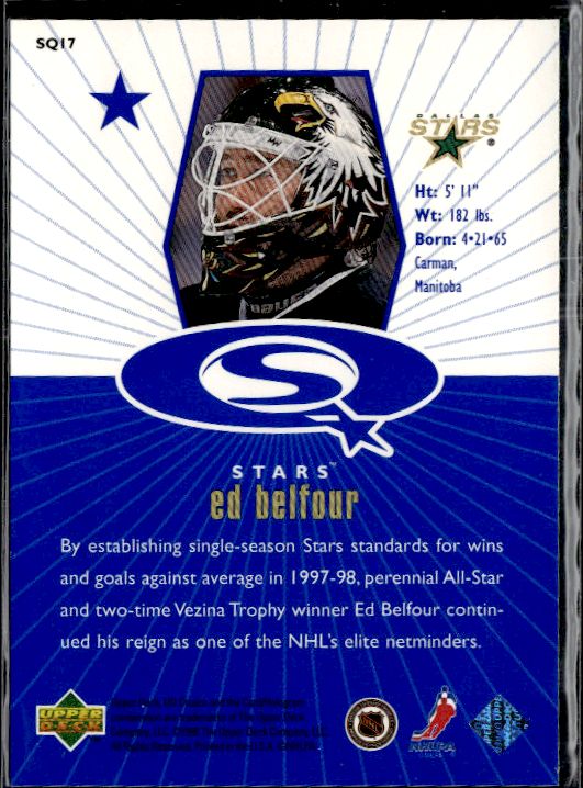 1998-99 UD Choice - StarQuest Blue #SQ17 Ed Belfour