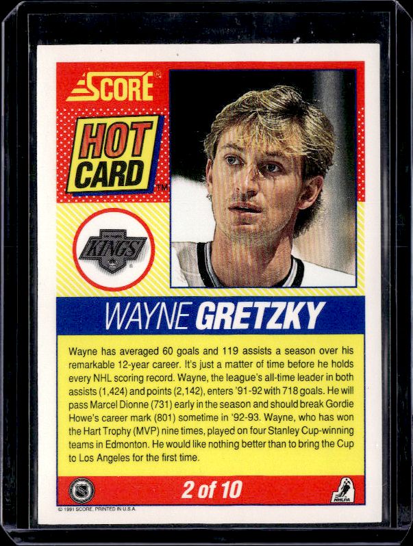 1991-92 Score American #2 Wayne Gretzky Hot Cards