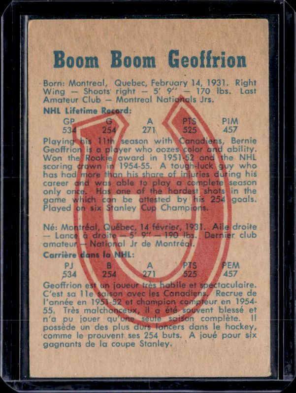1960-61 Parkhurst #46 Boom Boom Geoffrion