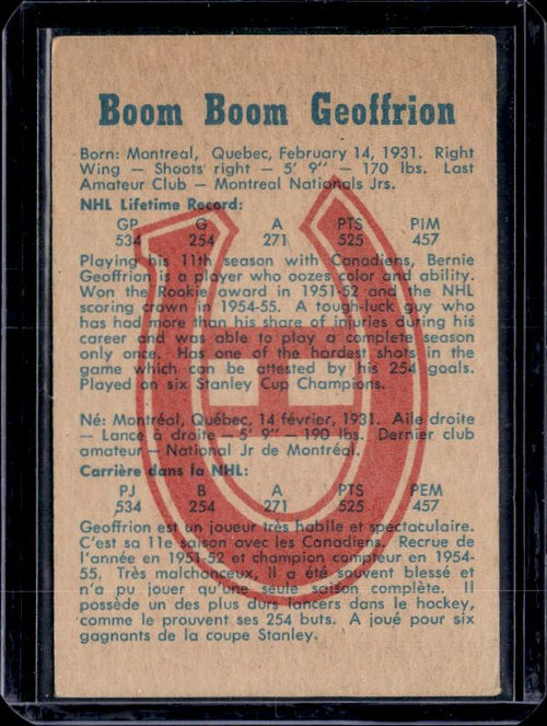 1960-61 Parkhurst #46 Boom Boom Geoffrion
