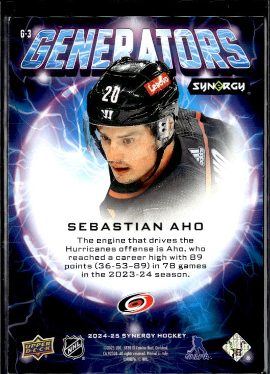 2024-25 Upper Deck Synergy #G-3 Sebastian Aho Generators