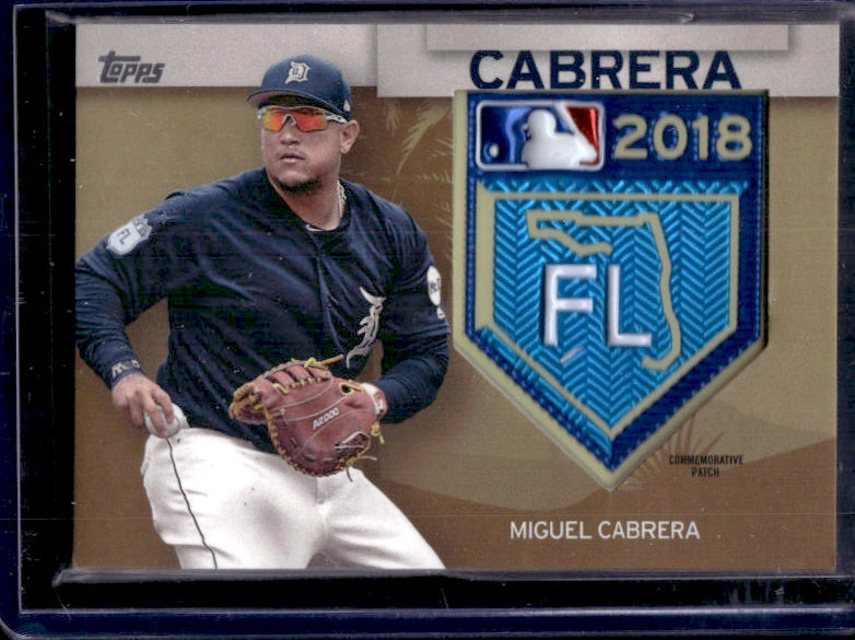 2018 Topps STP-MCB Miguel Cabrera Spring Training Patch Relics Gold #/50