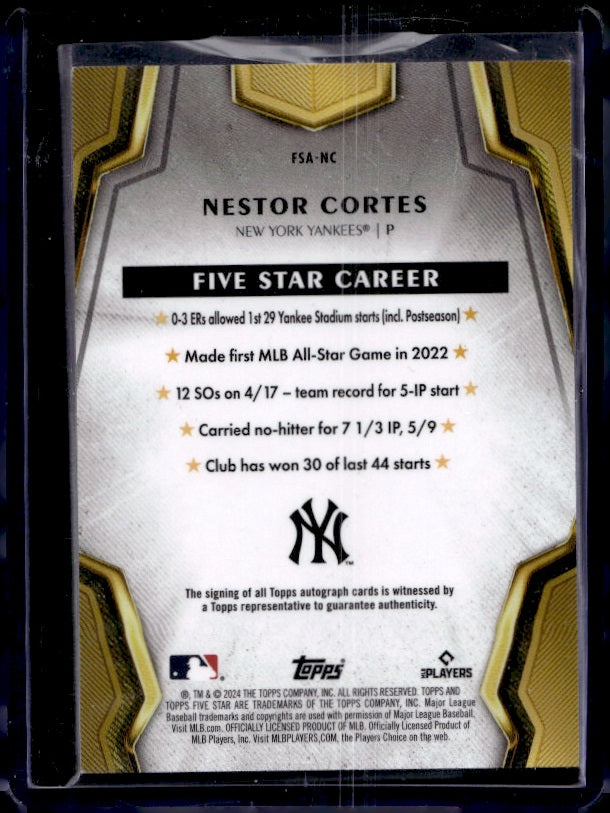 2024 Topps Five Star #FSA-NC Nestor Cortes