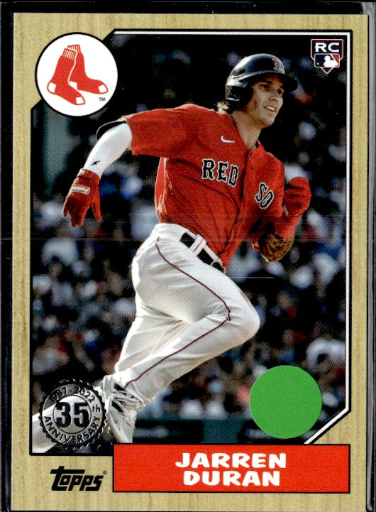 2022 Topps #T87-5 Jarren Duran 1987 Topps Baseball 35th Anniversary (Series One)