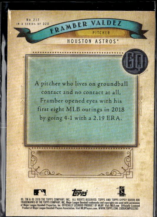 2019 Topps Gypsy Queen #217 Framber Valdez
