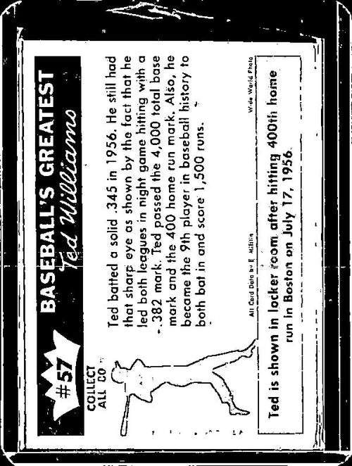 1959 Fleer Ted Williams #57 Ted Williams