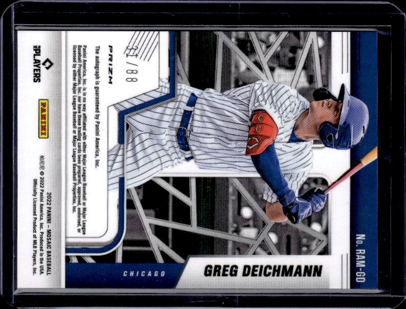 2022 Panini Mosaic Greg Deichmann Rookie Autos Fusion R&Y /88