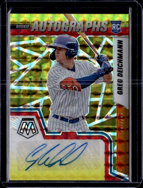 2022 Panini Mosaic Greg Deichmann Rookie Autos Fusion R&Y /88