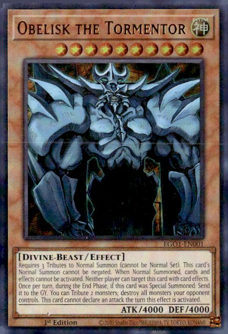 Egyptian God Deck: Obelisk the Tormentor #EGO1-EN001 Obelisk the Tormentor