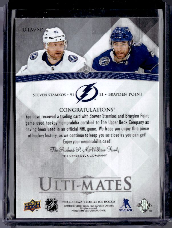 2023-24 Upper Deck Ultimate Coll #UTM-SP S. Stamkos / B. Point