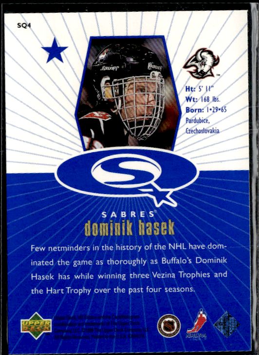 1998-99 UD Choice - StarQuest Blue #SQ4 Dominik Hasek
