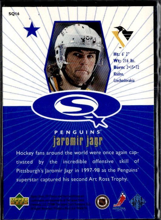 1998-99 UD Choice - StarQuest Blue #SQ16 Jaromir Jagr