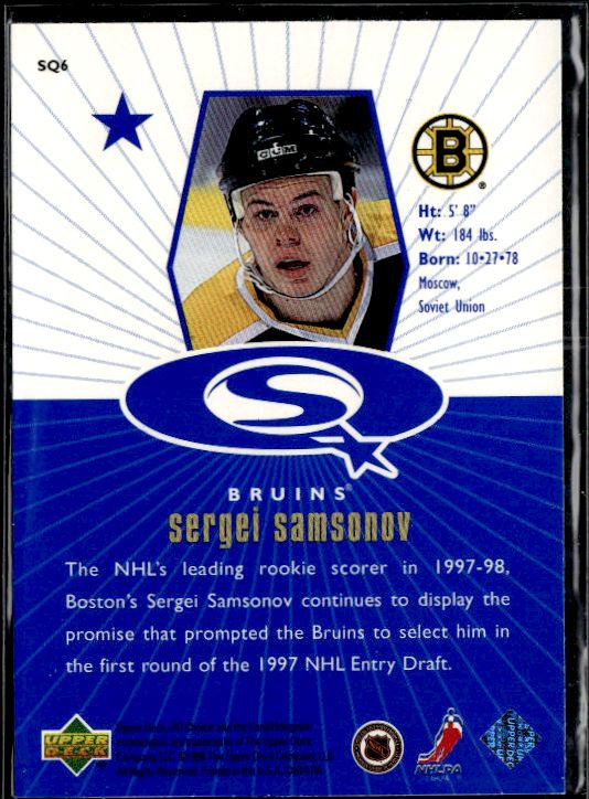 1998-99 UD Choice - StarQuest Blue #SQ6 Sergei Samsonov