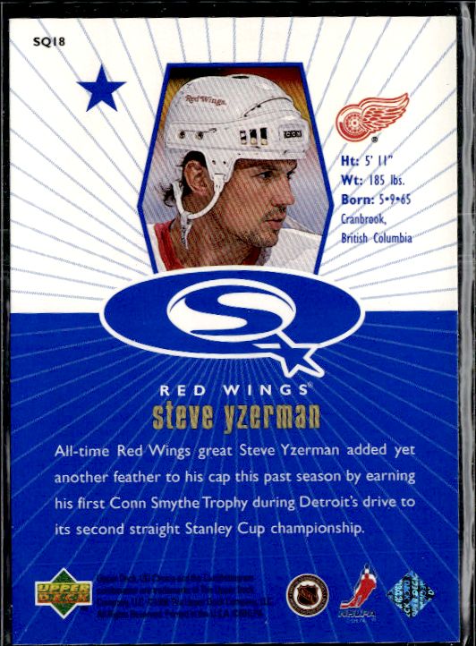 1998-99 UD Choice - StarQuest Blue #SQ18 Steve Yzerman