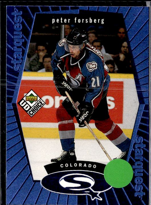 1998-99 UD Choice - StarQuest Blue #SQ20 Peter Forsberg