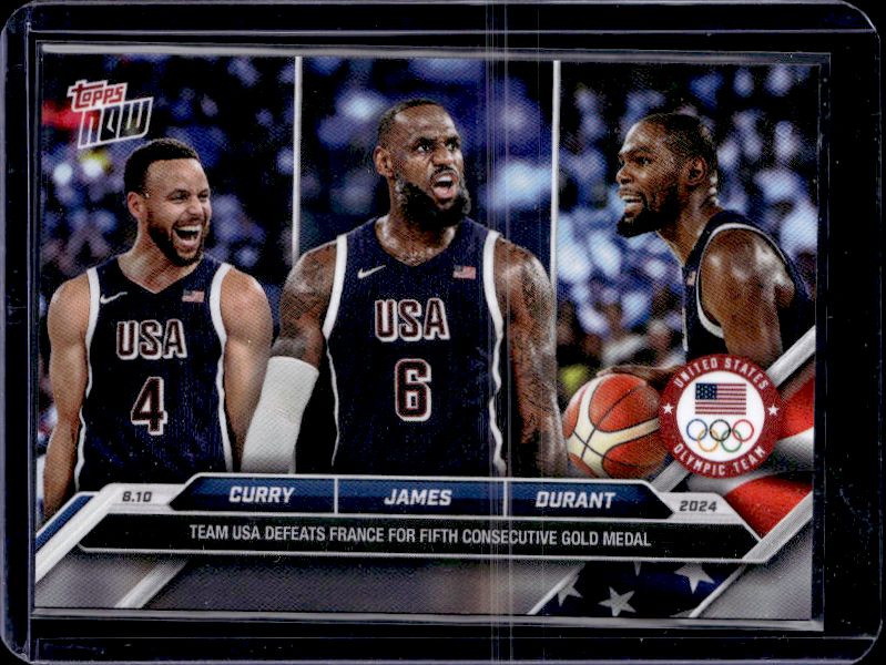 2024 Topps Now Olympic Games #26 LeBron James / Steph Curry / Kevin Durant