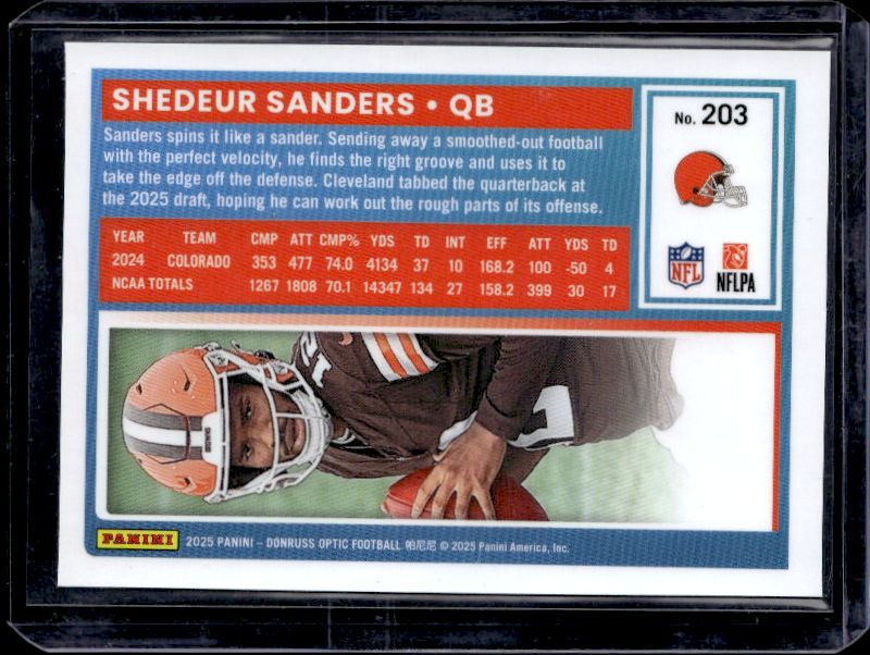 2025 Donruss Optic #203 Shedeur Sanders