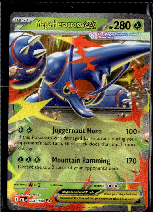 ME02: Phantasmal Flames #004/094 Mega Heracross ex