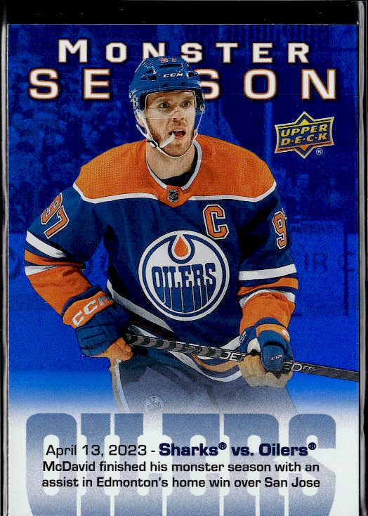 2023-24 Upper Deck #MS-82 Connor McDavid Monster Season
