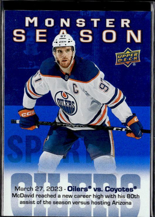 2023-24 Upper Deck #MS-74 Connor McDavid Monster Season