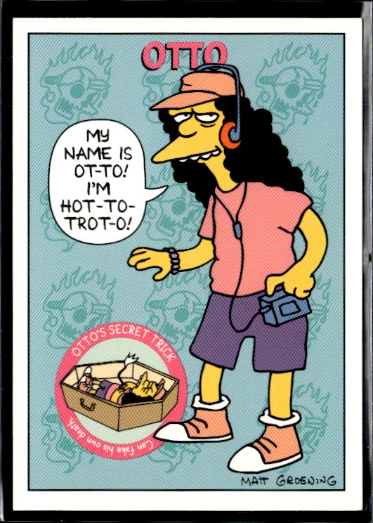 1993 SkyBox The Simpsons #18 Otto Promos