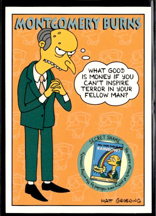 1994 SkyBox The Simpsons Series II #S7 Charles Montgomery Burns