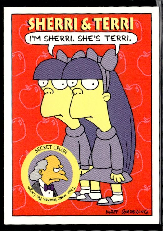 1994 SkyBox The Simpsons Series II #S12 Sherri & Terri