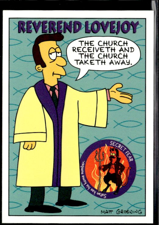 1994 SkyBox The Simpsons Series II #S13 Reverend Lovejoy