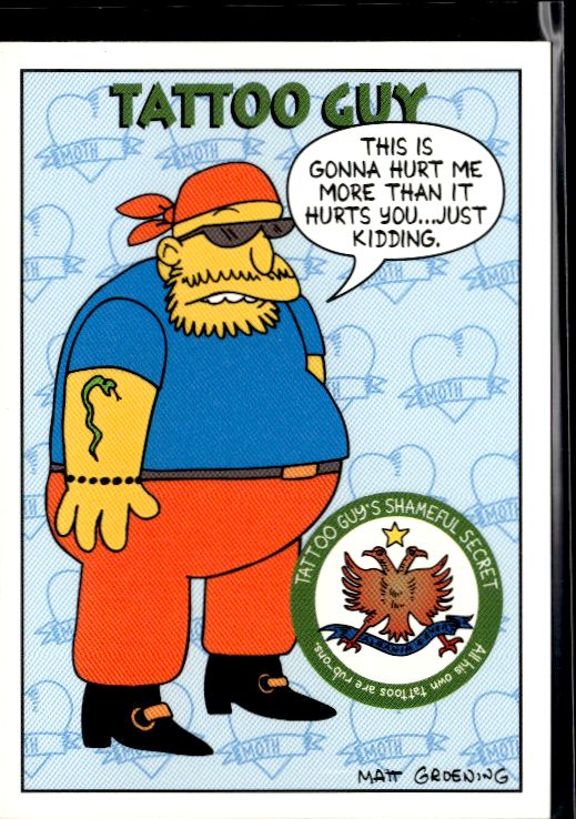 1994 SkyBox The Simpsons Series II #S14 Tattoo Guy