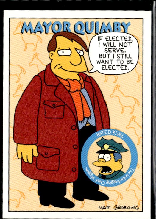 1994 SkyBox The Simpsons Series II #S25 Mayor Joseph Quimby