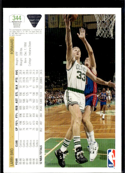 1991-92 Upper Deck #344 Larry Bird