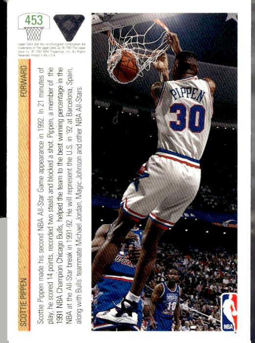 1991-92 Upper Deck #453 Scottie Pippen