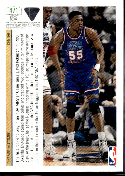 1991-92 Upper Deck #471 Dikembe Mutombo