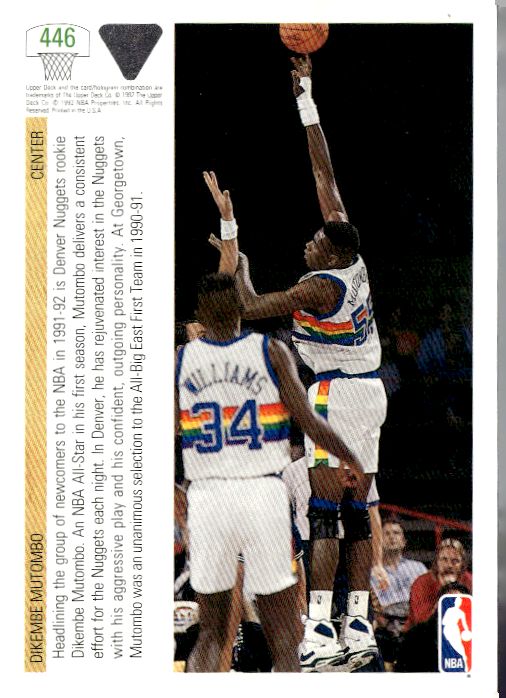 1991-92 Upper Deck #446 Dikembe Mutombo