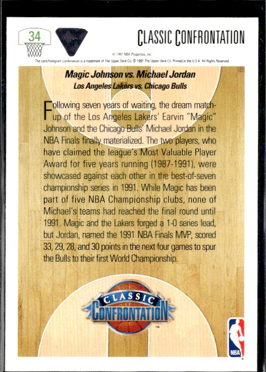 1991-92 Upper Deck #34 Magic vs. Jordan