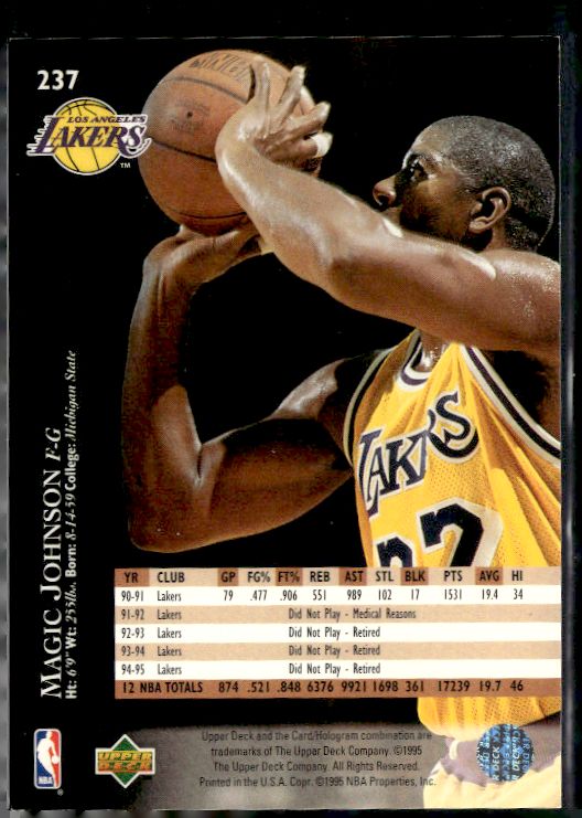1995-96 Upper Deck #237 Magic Johnson