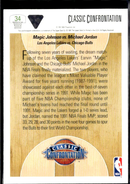 1991-92 Upper Deck #34 Magic vs. Jordan