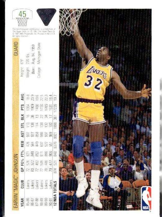 1991-92 Upper Deck #45 Magic Johnson